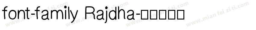 font-family Rajdha字体转换